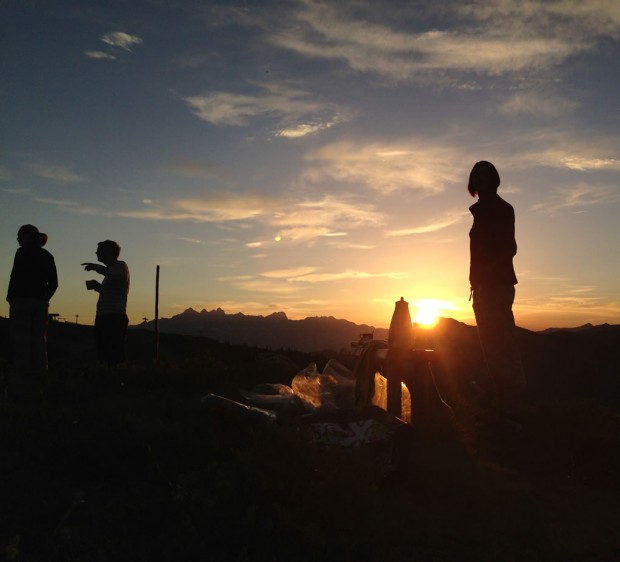 Sabrina bei der Sonnenuntergangswanderung